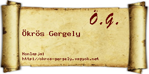 Ökrös Gergely névjegykártya