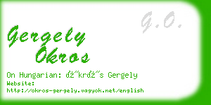 gergely okros business card